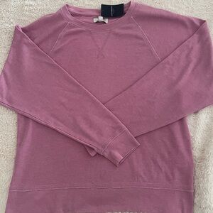 NWT Ladies Lucky Brand Lavender Crewneck Thermal Shirt, Size Large